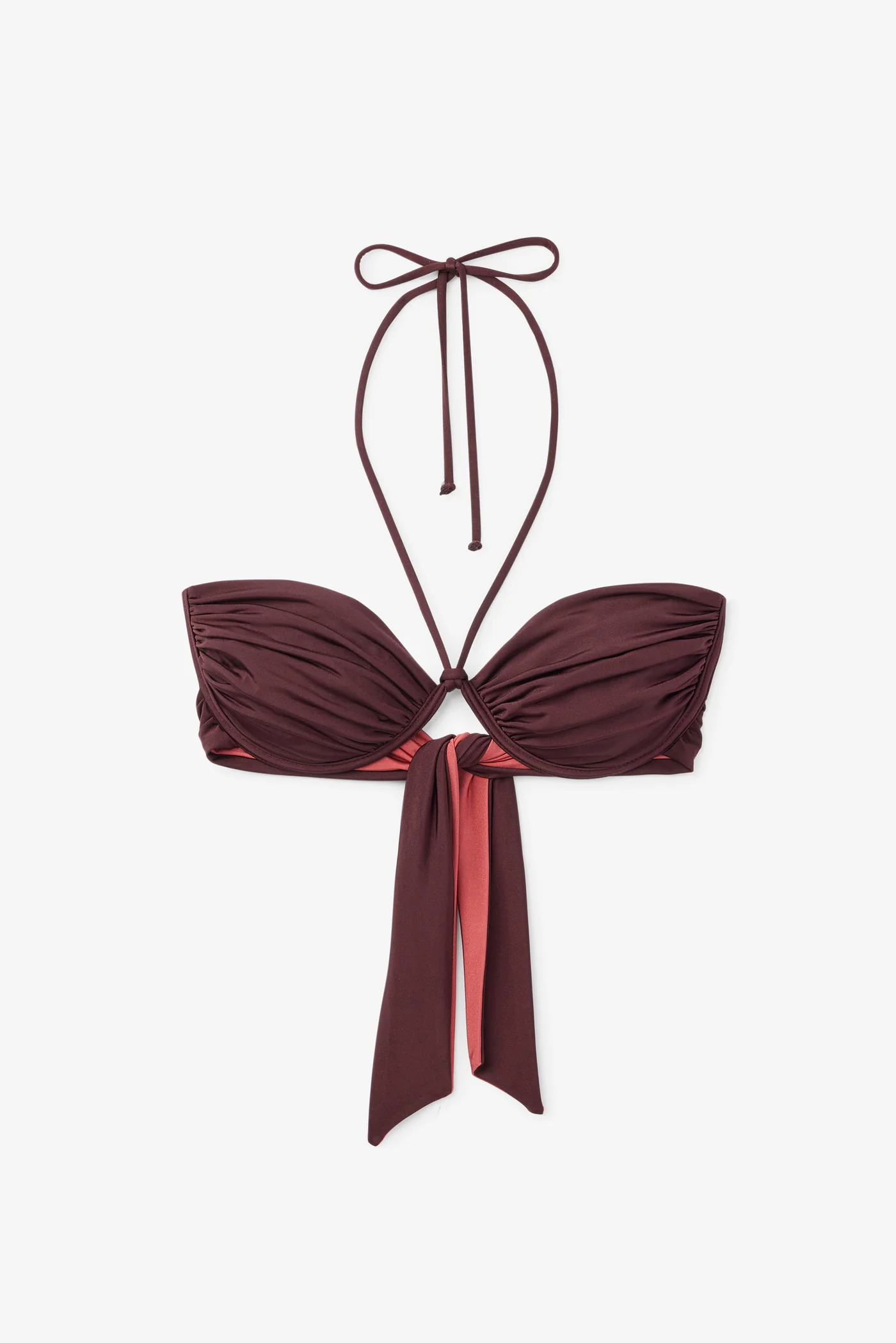 Billow Bikini Top Burgundy